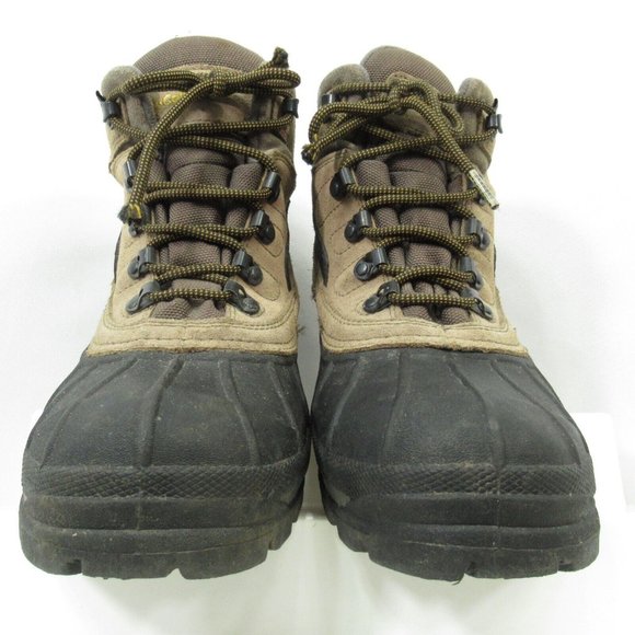 COLUMBIA Cascadian Boots Mens Size 8 Winter Rain Duck Suede Rubber Brown Black